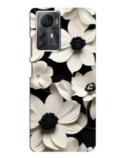 Чехол для ZTE Blade A72s с картинкой «Объемные белые цветы»
