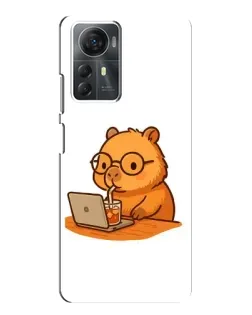 Чохол для ZTE Blade A72s з картинкою «Капібара з ноутбуком» Чохол для ZTE Blade A72s з картинкою «Капібара з ноутбуком»