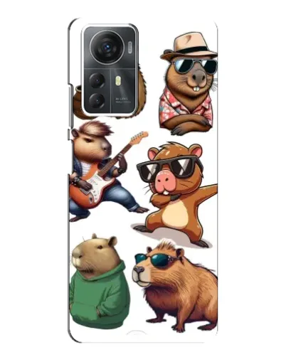 Чехол для ZTE Blade A72s с картинкой «Крутые капибары музыканты»