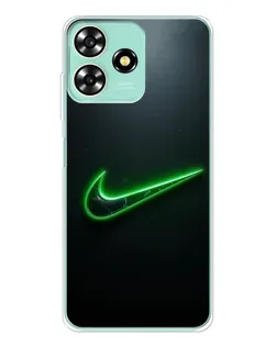 Чехол для ZTE Blade A73 с картинкой «Неоновый контур Nike»