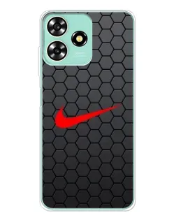 Чехол для ZTE Blade A73 с картинкой «Nike — карбоновая сетка»