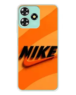Чехол для ZTE Blade A73 с картинкой «Оранжевый драйв Nike»