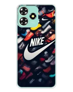 Чехол для ZTE Blade A73 с картинкой «Коллекция кроссовок Nike»