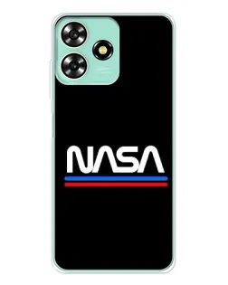 Чехол для ZTE Blade A73 с картинкой «NASA — классика Red Blue»