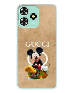 Чехол для ZTE Blade A73 с картинкой «Микки Маус Gucci — крафт»