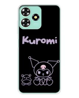 Чехол для ZTE Blade A73 с картинкой «Kuromi — черный минимализм» Чехол для ZTE Blade A73 с картинкой «Kuromi — черный минимализм»