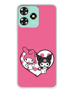 Чехол для ZTE Blade A73 с картинкой «Kuromi и My Melody» Чехол для ZTE Blade A73 с картинкой «Kuromi и My Melody»