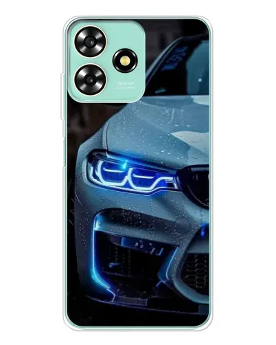 Чехол для ZTE Blade A73 с картинкой «Взгляд BMW с синими фарами»