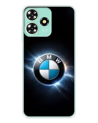 Чехол для ZTE Blade A73 с картинкой «BMW — неоновое сияние»