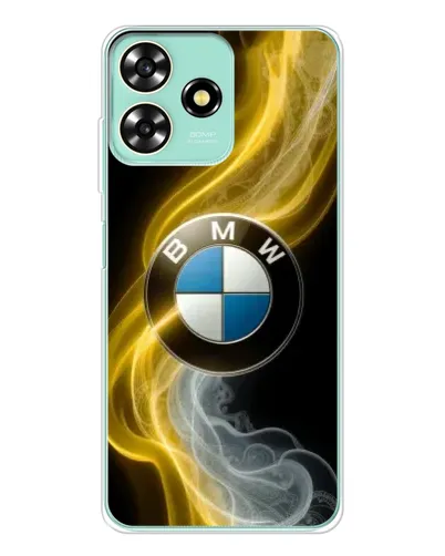 Чехол для ZTE Blade A73 с картинкой «Золотистый дым BMW»