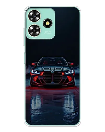 Чехол для ZTE Blade A73 с картинкой «BMW на мокрой дороге»