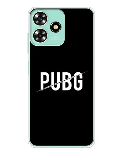 Чехол для ZTE Blade A73 с картинкой «PUBG — белый логотип»