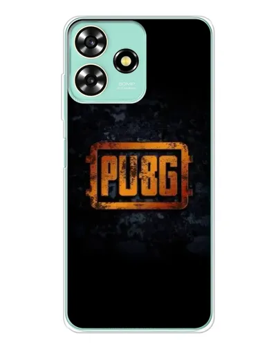Чехол для ZTE Blade A73 с картинкой «PUBG — золотой логотип»