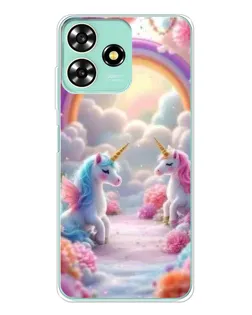 Чехол для ZTE Blade A73 с картинкой «Радуга и единороги» Чехол для ZTE Blade A73 с картинкой «Радуга и единороги»