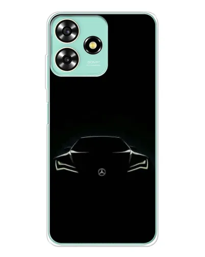 Чехол для ZTE Blade A73 с картинкой «Mercedes — силуэт авто» Чехол для ZTE Blade A73 с картинкой «Mercedes — силуэт авто»