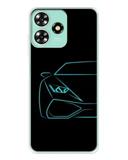 Чехол для ZTE Blade A73 с картинкой «Голубой силуэт Lamborghini» Чехол для ZTE Blade A73 с картинкой «Голубой силуэт Lamborghini»