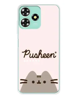 Чехол для ZTE Blade A73 с картинкой «Pusheen логотип»