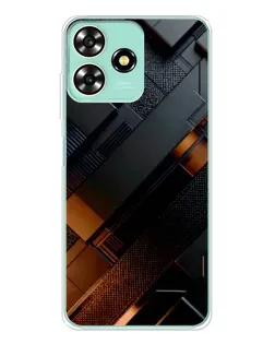 Чехол для ZTE Blade A73 с картинкой «Черные геометрические блоки» Чехол для ZTE Blade A73 с картинкой «Черные геометрические блоки»