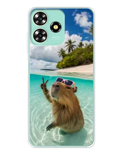 Чехол для ZTE Blade A73 с картинкой «Капибара на море» Чехол для ZTE Blade A73 с картинкой «Капибара на море»
