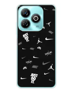 Чехол для ZTE Blade A75 с картинкой «Nike Black Pattern» Чехол для ZTE Blade A75 с картинкой «Nike Black Pattern»