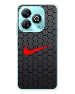 Чохол для ZTE Blade A75 з картинкою «Nike — карбонова сітка»