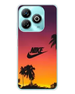 Чехол для ZTE Blade A75 с картинкой «Nike на закате солнца»