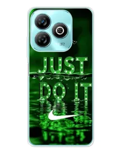 Чехол для ZTE Blade A75 с картинкой «Зеленый неоновый Nike»