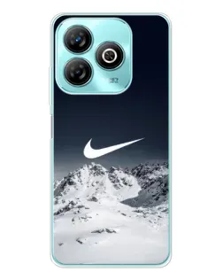 Чехол для ZTE Blade A75 с картинкой «Nike — зимние горы»
