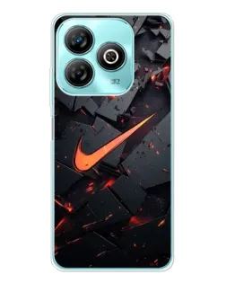 Чехол для ZTE Blade A75 с картинкой «Nike — эффект разломов»