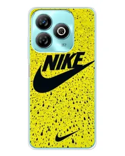 Чехол для ZTE Blade A75 с картинкой «Желтый текстурный Nike»