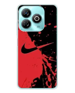 Чехол для ZTE Blade A75 с картинкой «Красные брызги Nike» Чехол для ZTE Blade A75 с картинкой «Красные брызги Nike»