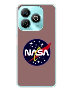 Чехол для ZTE Blade A75 с картинкой «NASA — ретро космос»
