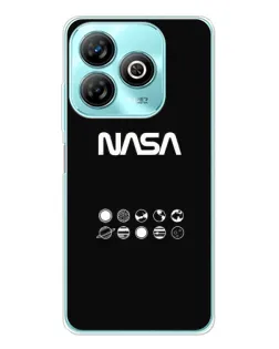 Чехол для ZTE Blade A75 с картинкой «NASA — технический принт»
