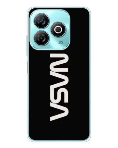 Чехол для ZTE Blade A75 с картинкой «NASA — вертикальный логотип»