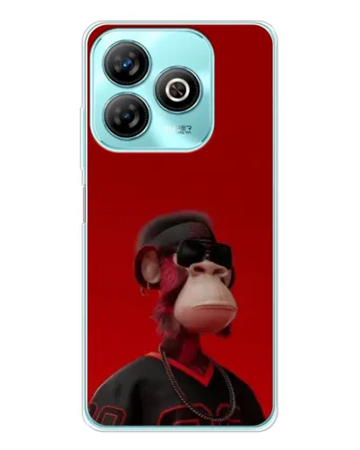 Чехол для ZTE Blade A75 с картинкой «Bored Ape в красном» Чехол для ZTE Blade A75 с картинкой «Bored Ape в красном»