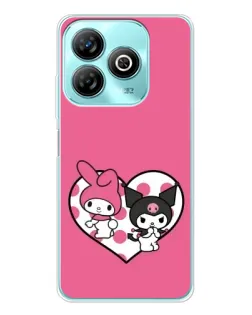 Чехол для ZTE Blade A75 с картинкой «Kuromi и My Melody»