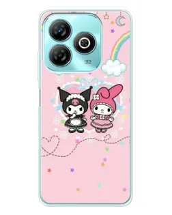Чехол для ZTE Blade A75 с картинкой «My Melody и Kuromi»
