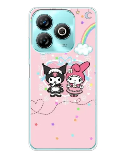 Чехол для ZTE Blade A75 с картинкой «My Melody и Kuromi» Чехол для ZTE Blade A75 с картинкой «My Melody и Kuromi»