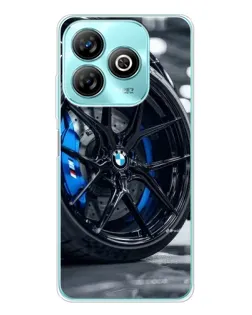 Чехол для ZTE Blade A75 с картинкой «Колесо BMW вблизи»