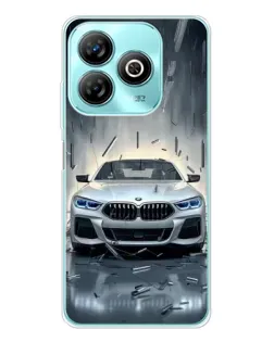 Чехол для ZTE Blade A75 с картинкой «BMW в свете фар»