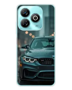 Чехол для ZTE Blade A75 с картинкой «BMW в огнях города»