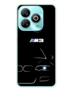 Чехол для ZTE Blade A75 с картинкой «Минималистичный принт BMW M3»