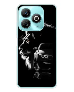 Чехол для ZTE Blade A75 с картинкой «BMW и лев»
