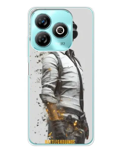 Чехол для ZTE Blade A75 с картинкой «PUBG — боец в пыли»