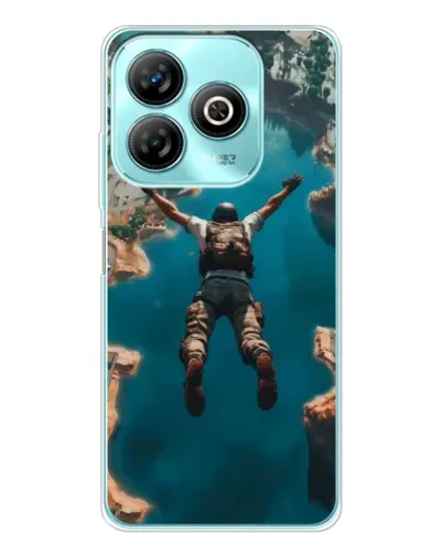 Чехол для ZTE Blade A75 с картинкой «PUBG — свободное падение»