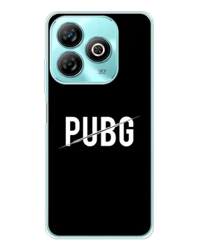 Чехол для ZTE Blade A75 с картинкой «PUBG — белый логотип»