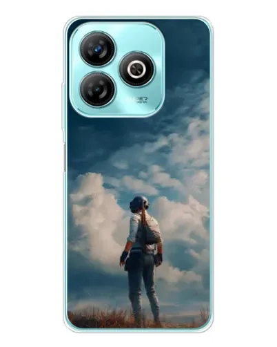 Чехол для ZTE Blade A75 с картинкой «Герой PUBG на скале»