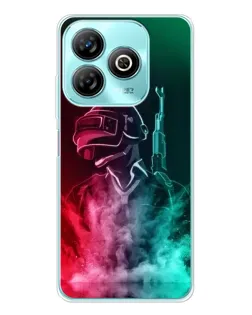 Чехол для ZTE Blade A75 с картинкой «PUBG — огненный воин» Чехол для ZTE Blade A75 с картинкой «PUBG — огненный воин»