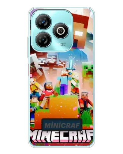 Чехол для ZTE Blade A75 с картинкой «Minecraft герои игры»