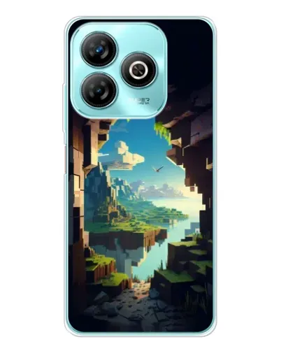 Чехол для ZTE Blade A75 с картинкой «Вид из пещеры»
